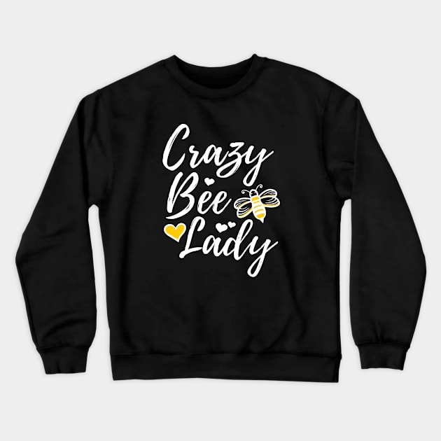 Crazy Bee Lady Crewneck Sweatshirt by CreativeJourney